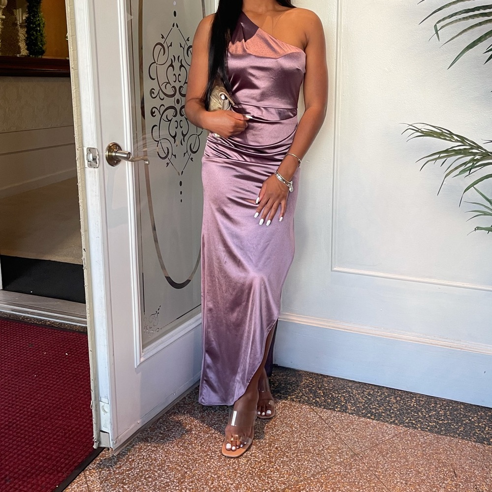 A purple silk dress for a night out!
